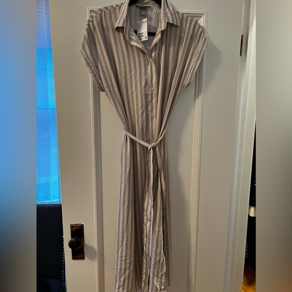 NWT H&M calf length striped dress Size S - Picture 2 of 3